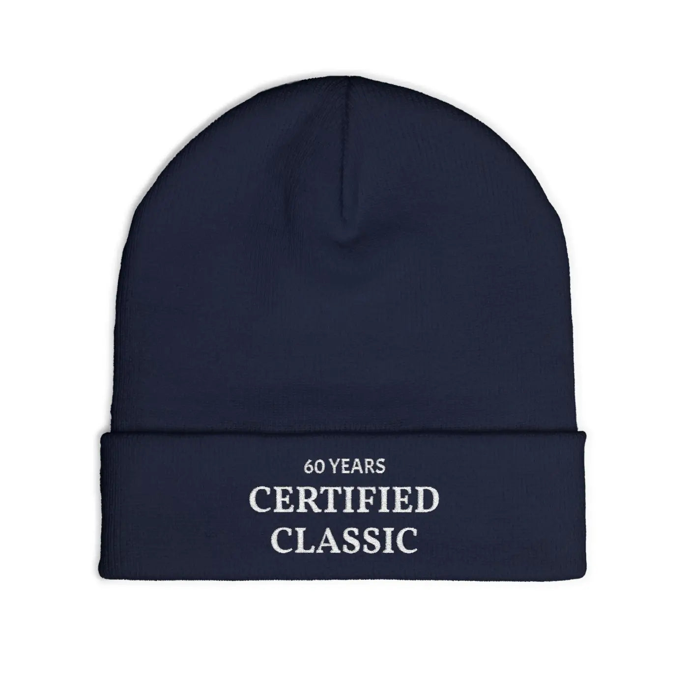 Embroidered Knit Beanie - Certified Classic 60 Years - DipaliZ