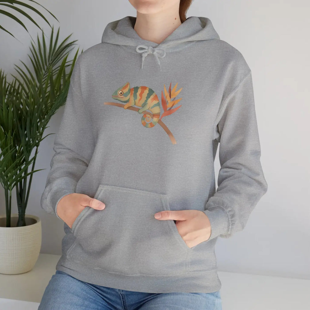 Chameleon Mood Tropical Energy Hoodie - Colorful Graphic - DipaliZ