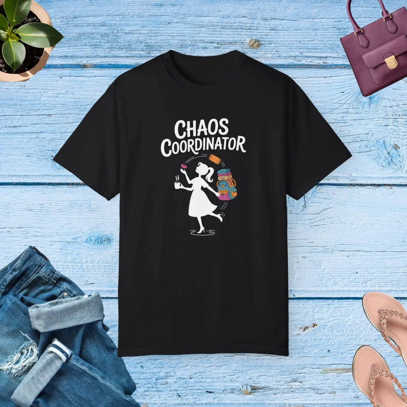 Chaos Coordinator Unisex Garment-Dyed T-Shirt - Busy Lives - DipaliZ