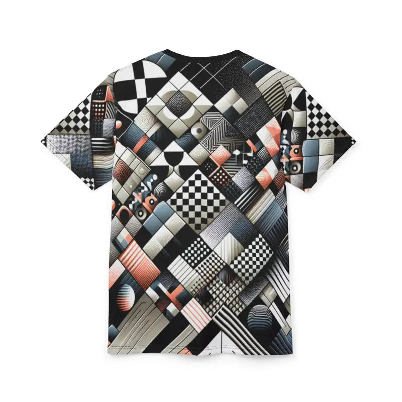 Checkerboard Unisex Cut and Sew Tee - All Over Print - DipaliZ
