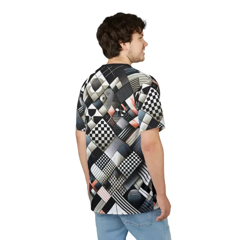 Checkerboard Unisex Cut and Sew Tee - All Over Print - DipaliZ