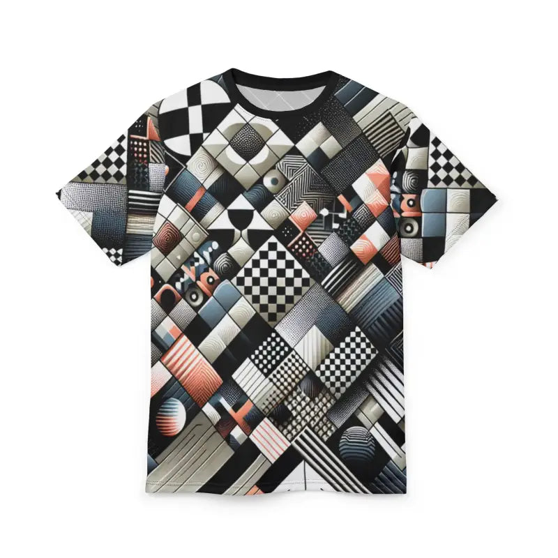 Checkerboard Unisex Cut and Sew Tee - All Over Print - DipaliZ