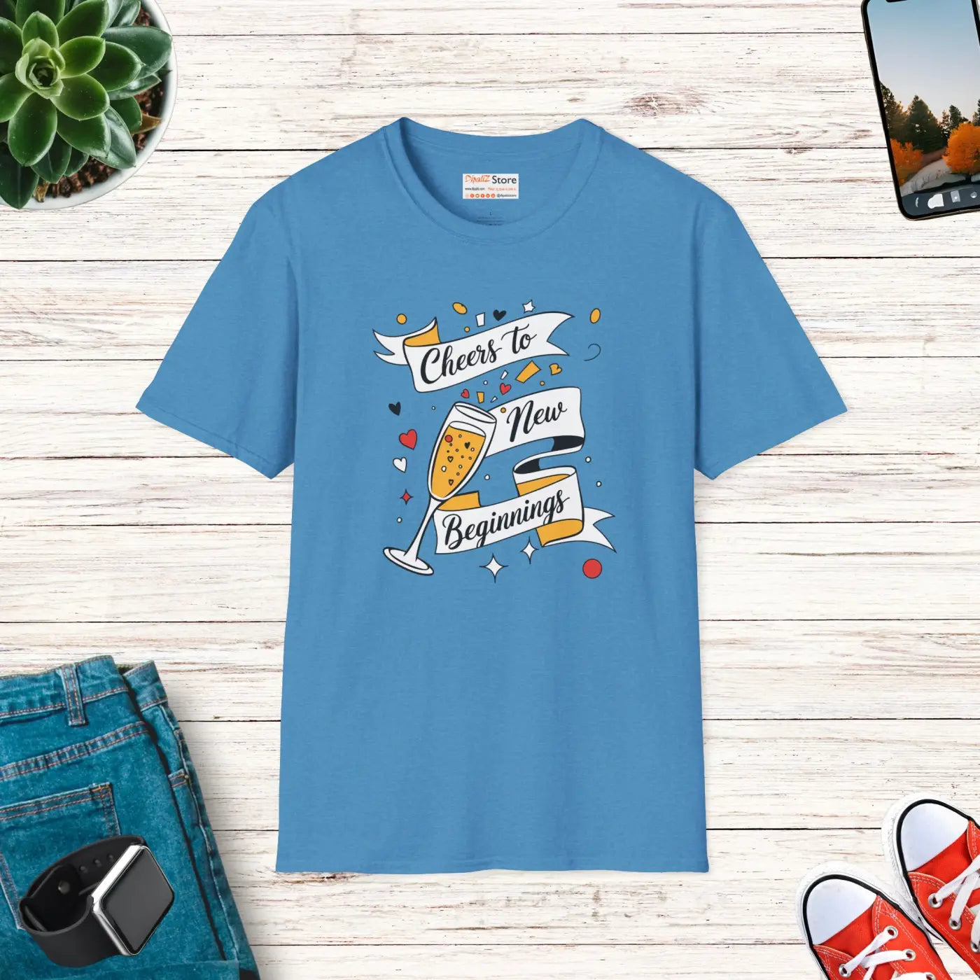 Graphic Tees - Cheers to New Beginnings Collection - DipaliZ