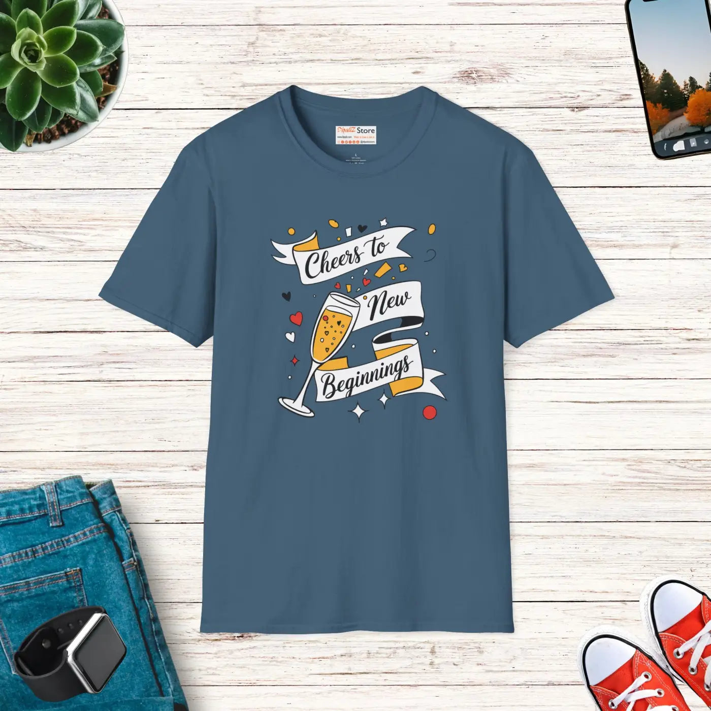 Graphic Tees - Cheers to New Beginnings Collection - DipaliZ