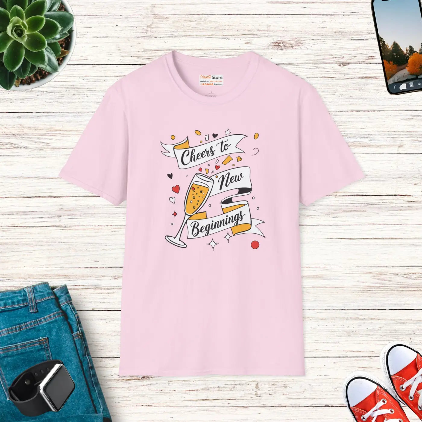 Graphic Tees - Cheers to New Beginnings Collection - DipaliZ