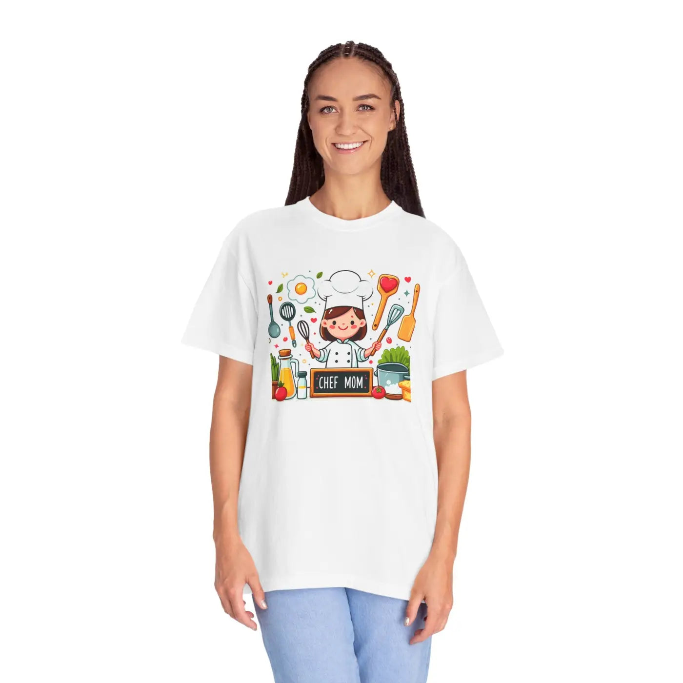 Chef Mom Garment Dyed Tee - Pre-Shrunk Comfort Style - DipaliZ