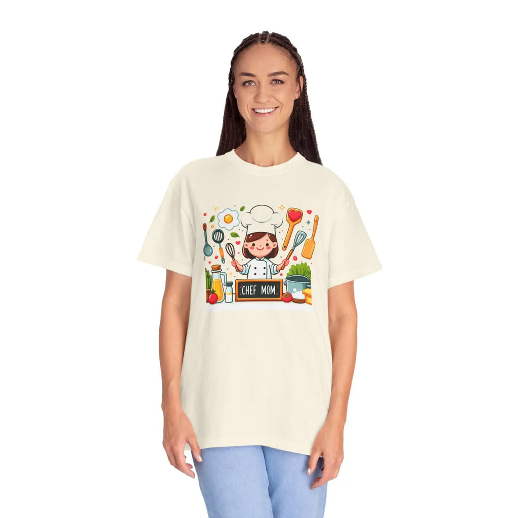 Chef Mom Garment Dyed Tee - Pre-Shrunk Comfort Style - DipaliZ