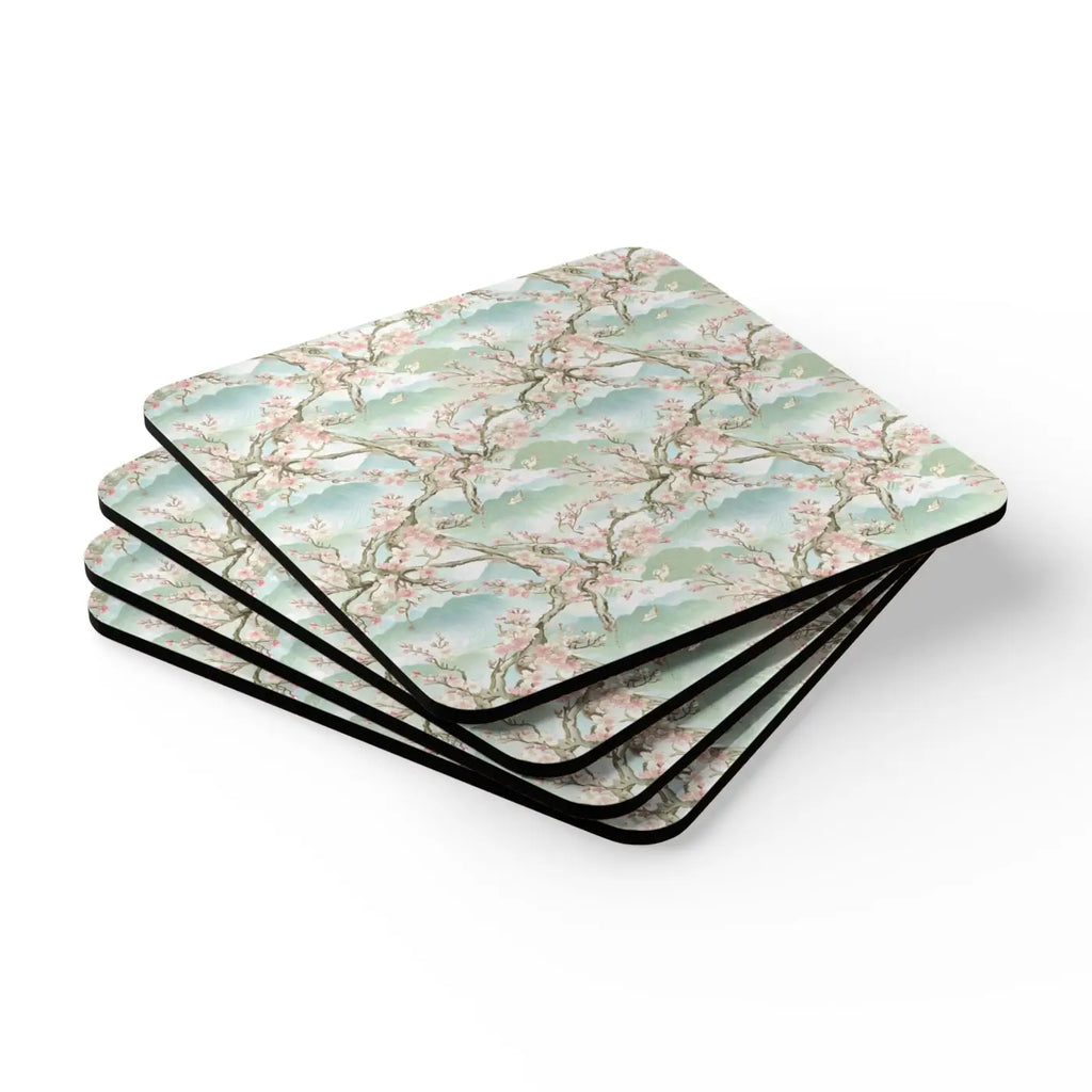 Cherry Blossom Art Coasters - High-Gloss MDF Set - DipaliZ