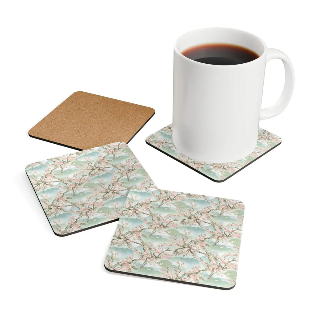 Cherry Blossom Art Coasters - High-Gloss MDF Set - DipaliZ