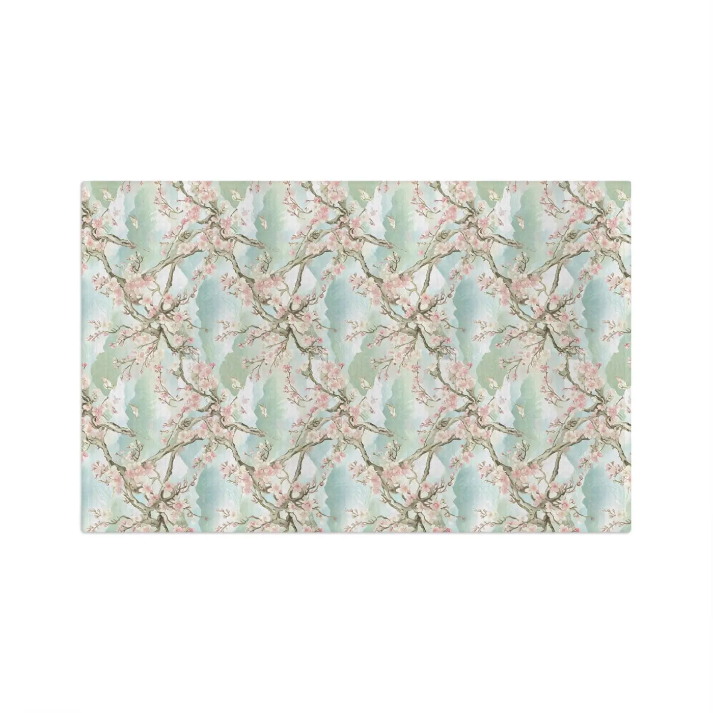 Super Absorbent Tea Towel - Soft Mint Cherry Blossom - DipaliZ
