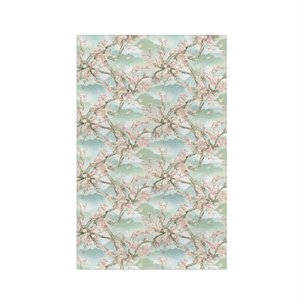 Super Absorbent Tea Towel - Soft Mint Cherry Blossom - DipaliZ