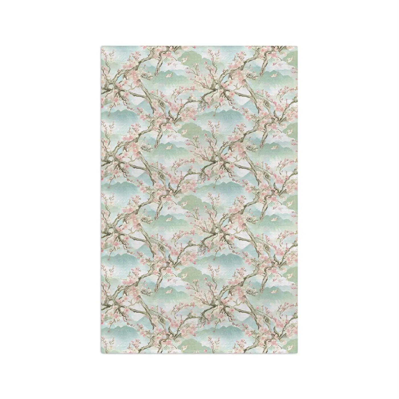 Super Absorbent Tea Towel - Soft Mint Cherry Blossom - DipaliZ