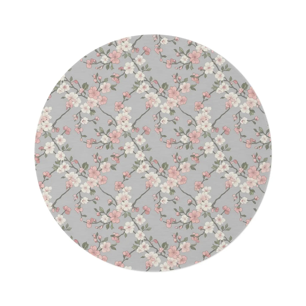 Cherry Blossom Round Rug - Springtime Home Decor - DipaliZ