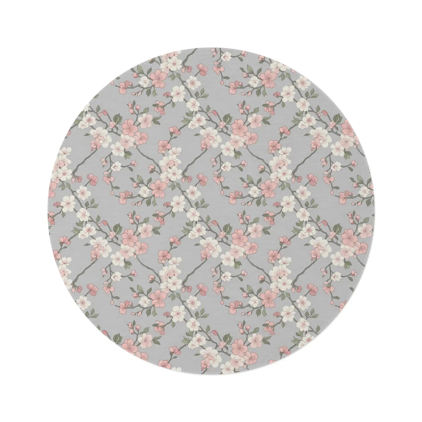 Cherry Blossom Round Rug - Springtime Home Decor - DipaliZ