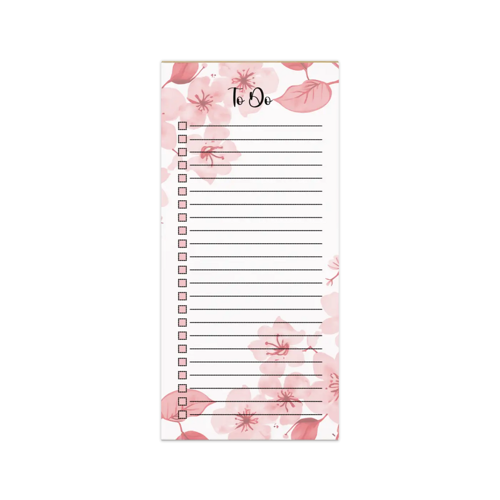 Cherry Blossoms Notepad - Sturdy Daily Planning - DipaliZ