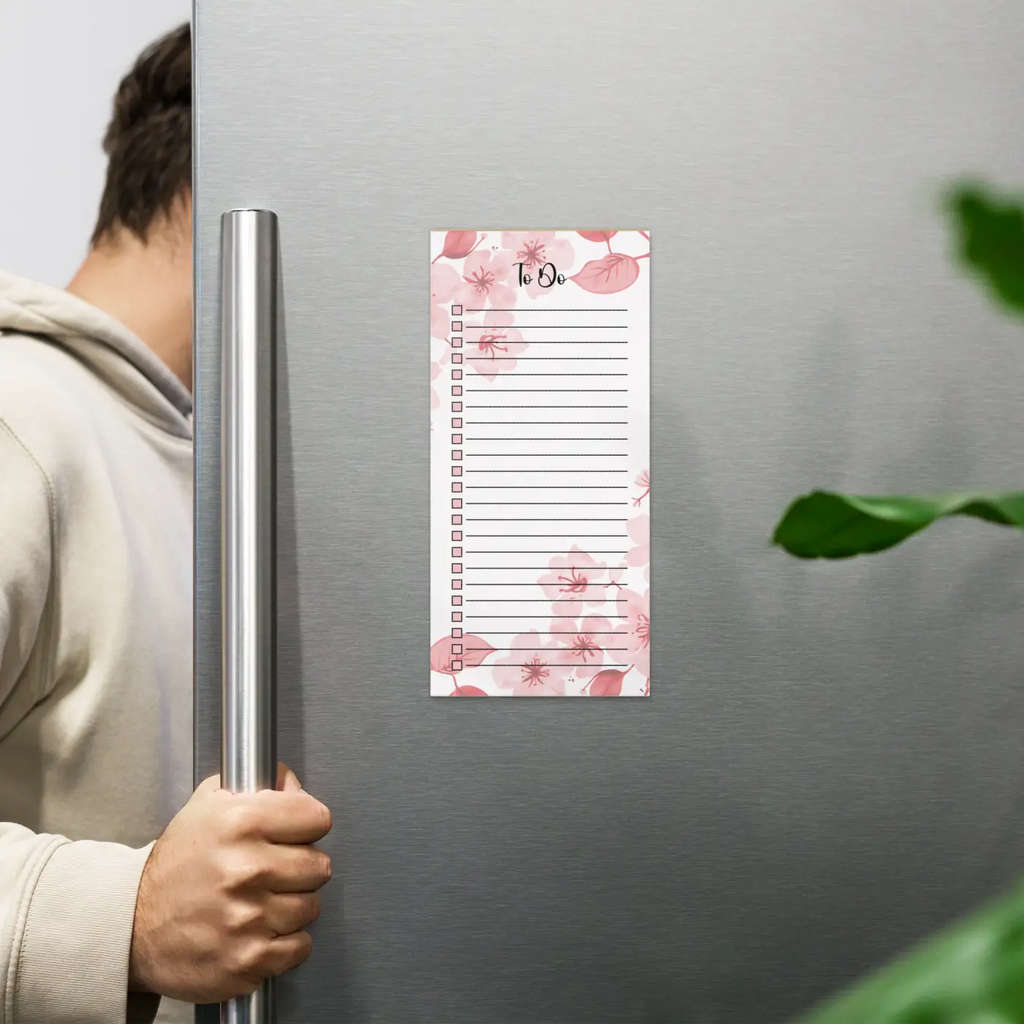 Cherry Blossoms Notepad - Sturdy Daily Planning - DipaliZ