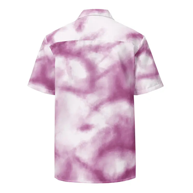 Floral Button Shirt - Pink Marble Pattern Summer Style - DipaliZ