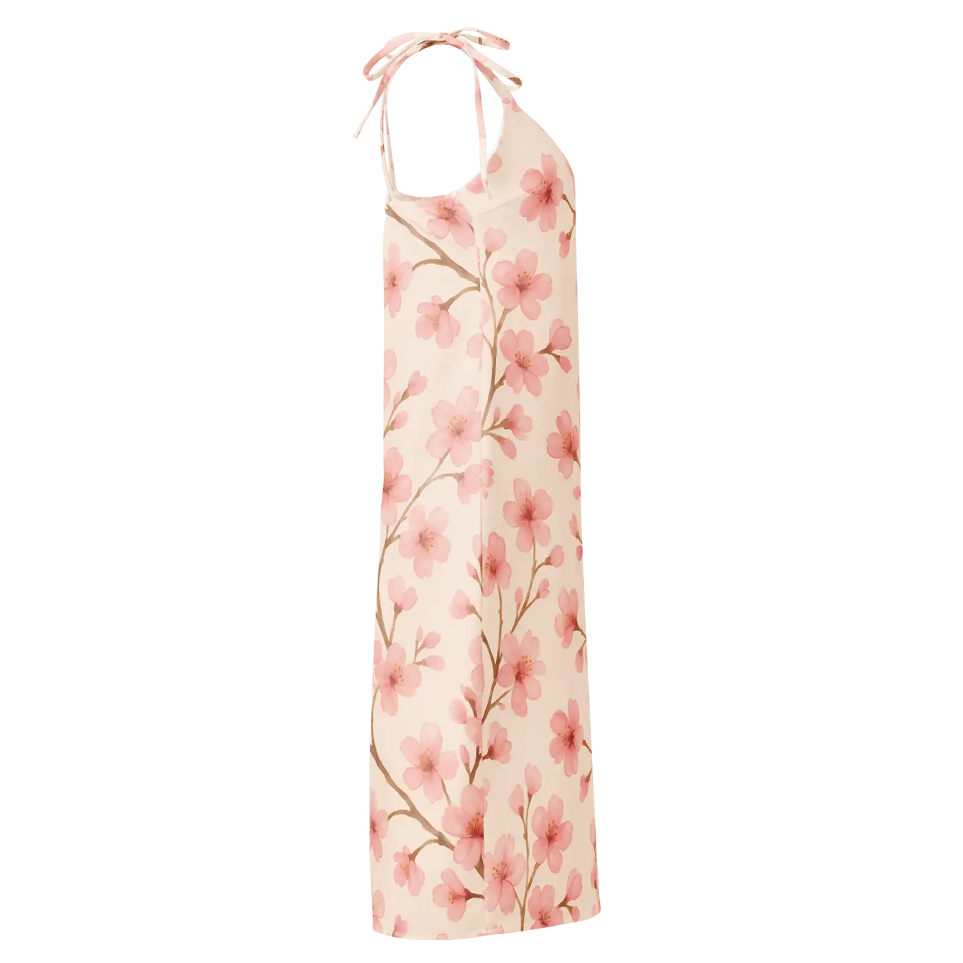 Cherry Blossom Midi Dress - Built-In Bra Support - DipaliZ