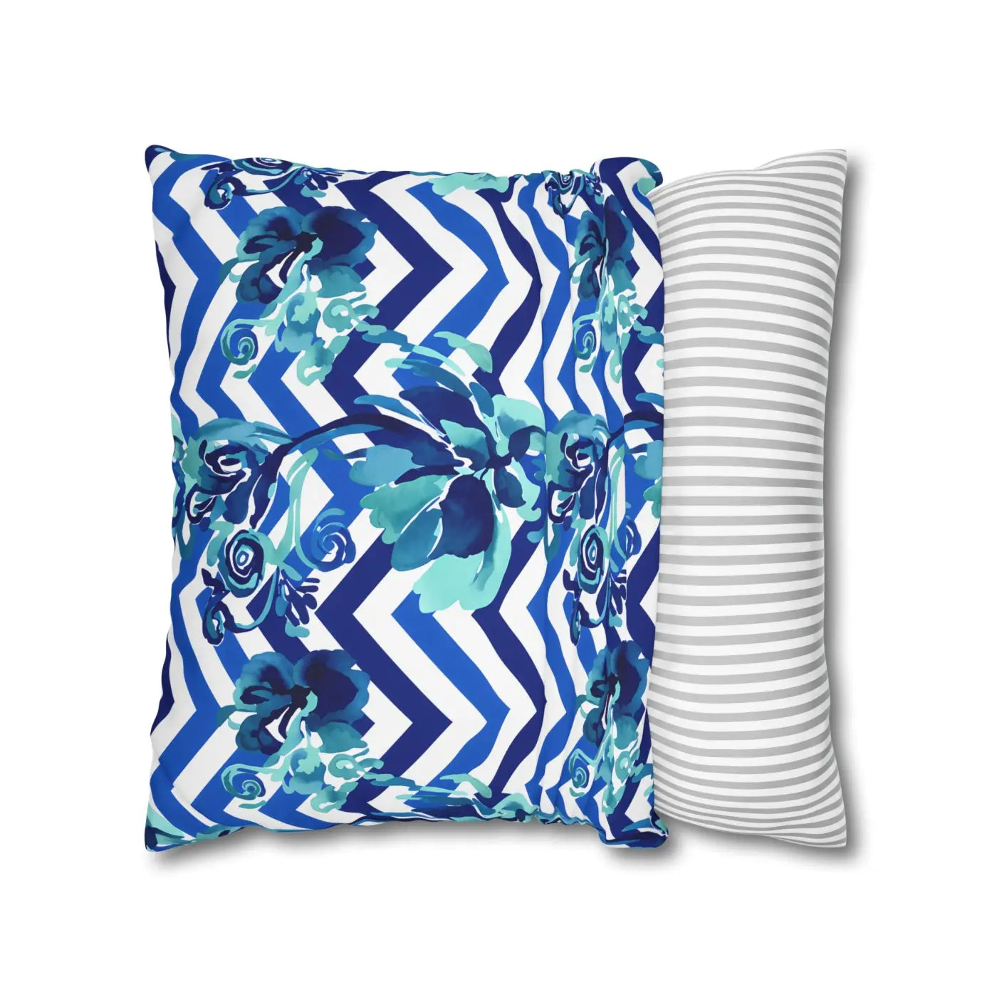 Blue Teal Decorative Cushion Covers - Polyester Canvas - DipaliZ