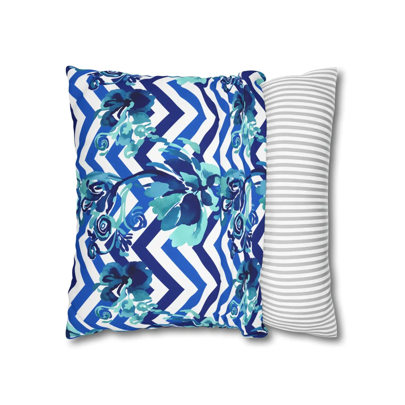 Blue Teal Decorative Cushion Covers - Polyester Canvas - DipaliZ