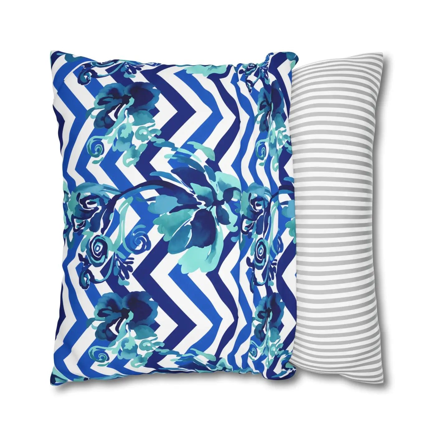 Blue Teal Decorative Cushion Covers - Polyester Canvas - DipaliZ