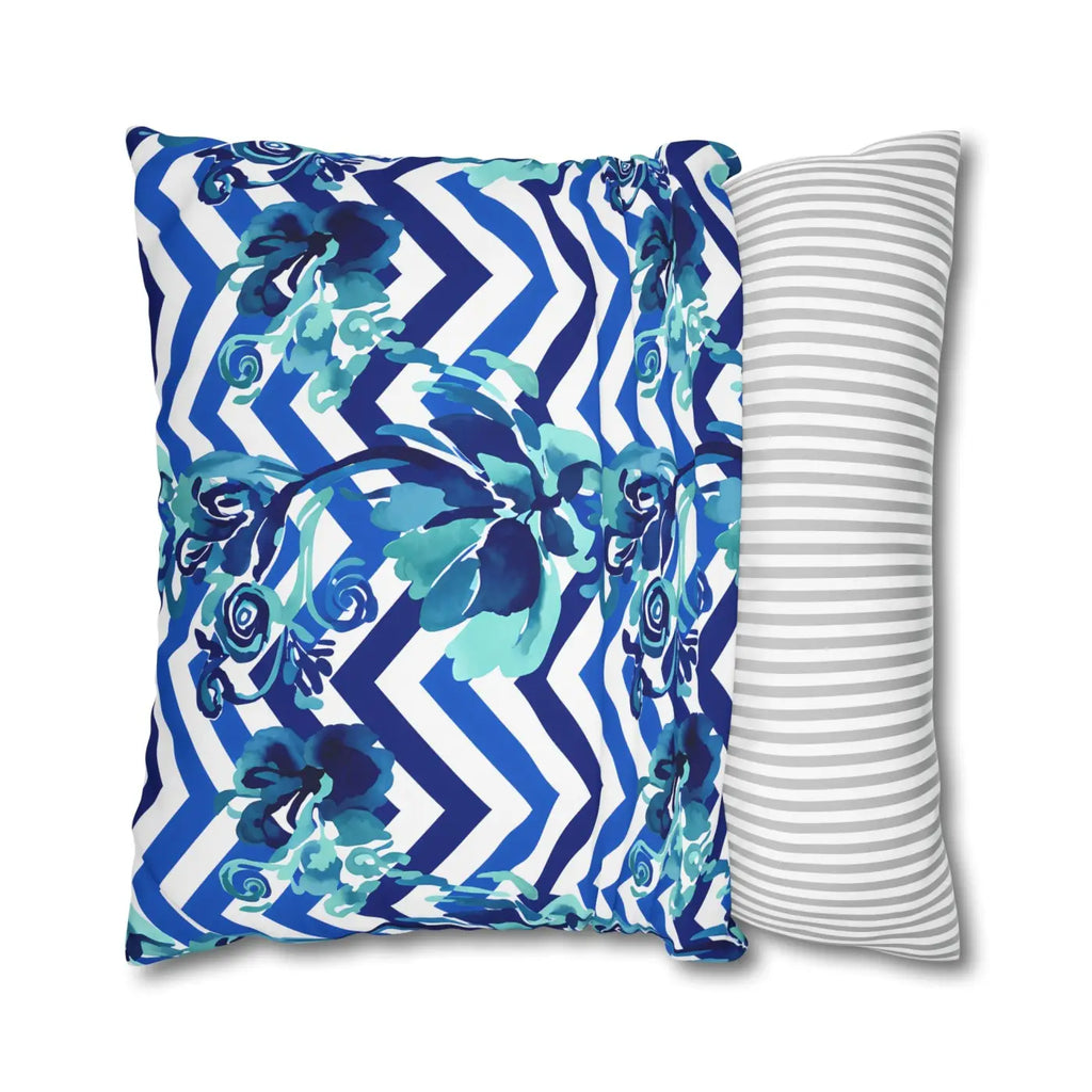 Blue Teal Decorative Cushion Covers - Polyester Canvas - DipaliZ