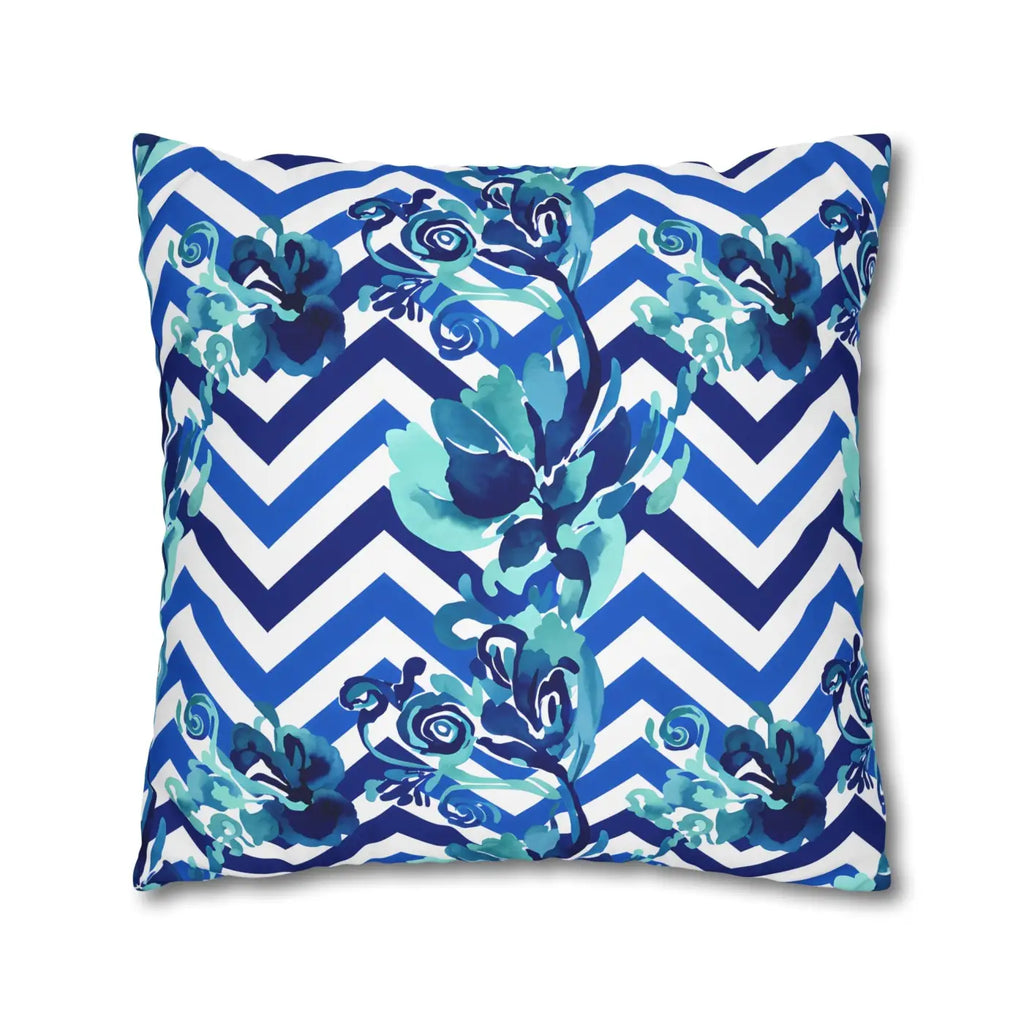 Blue Teal Decorative Cushion Covers - Polyester Canvas - DipaliZ