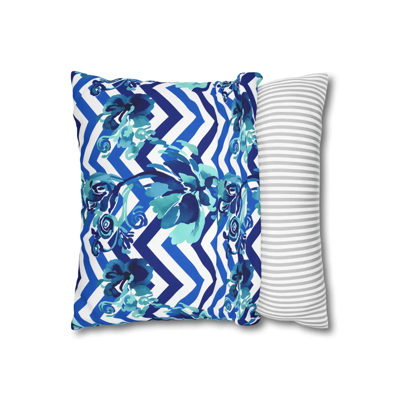 Blue Teal Decorative Cushion Covers - Polyester Canvas - DipaliZ