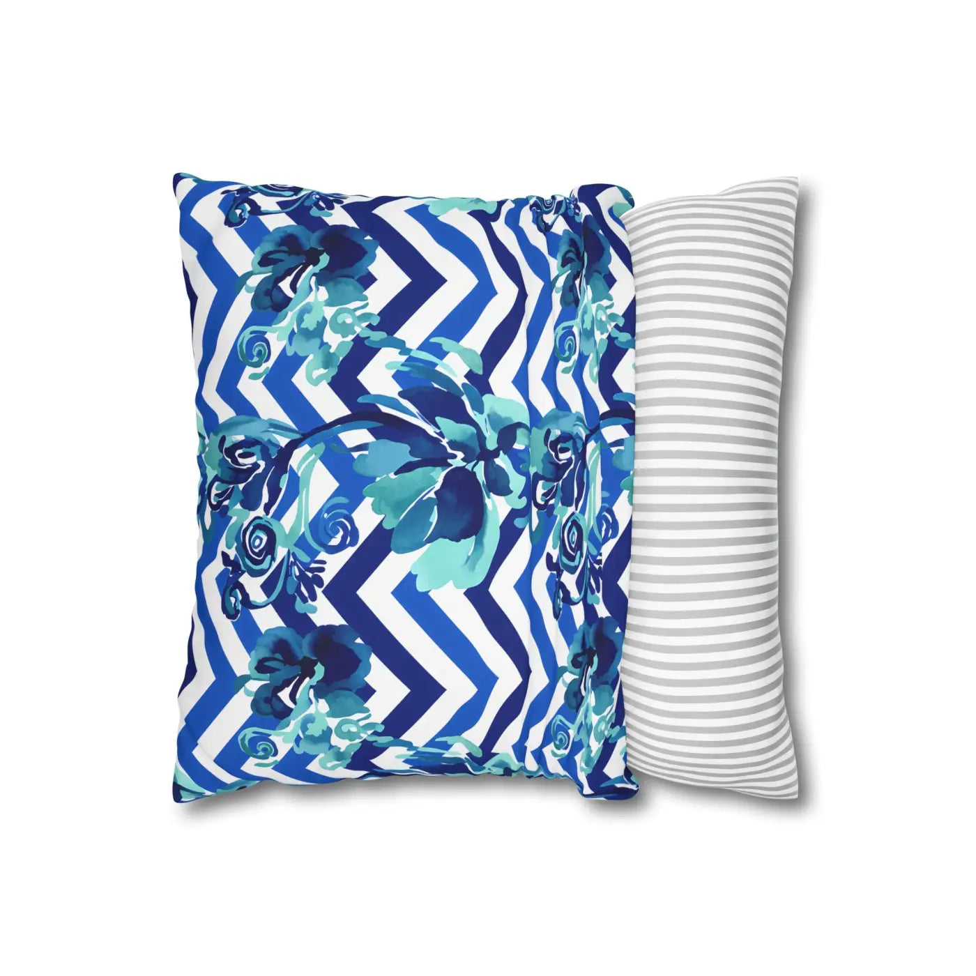 Blue Teal Decorative Cushion Covers - Polyester Canvas - DipaliZ