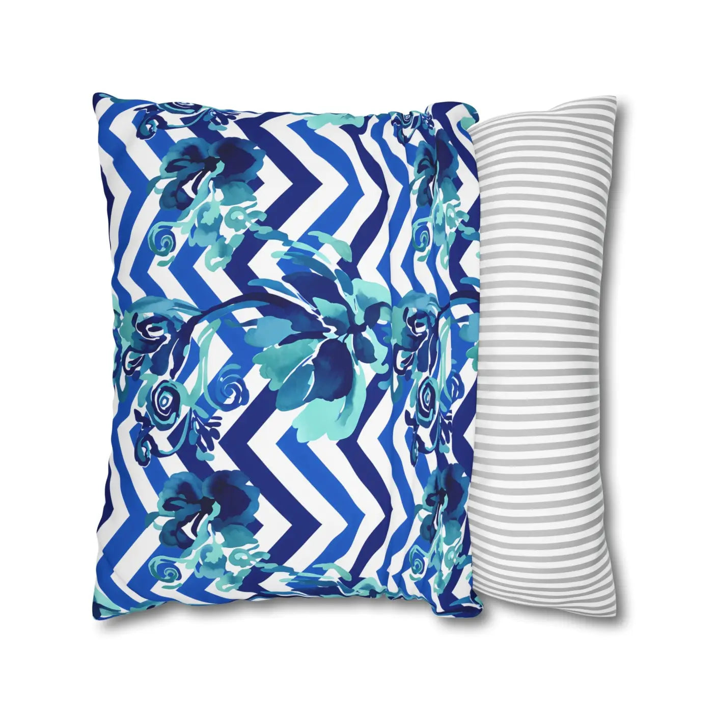 Blue Teal Decorative Cushion Covers - Polyester Canvas - DipaliZ