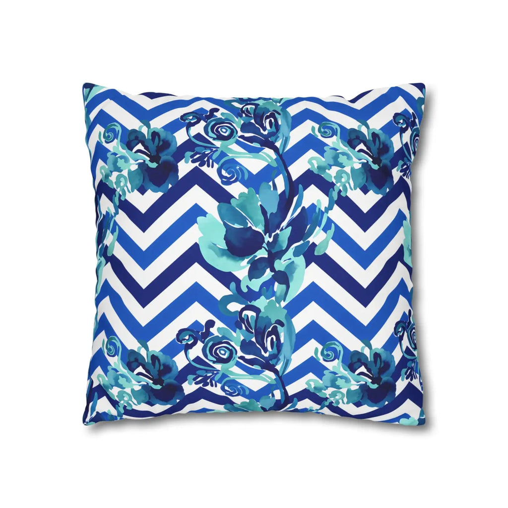 Blue Teal Decorative Cushion Covers - Polyester Canvas - DipaliZ