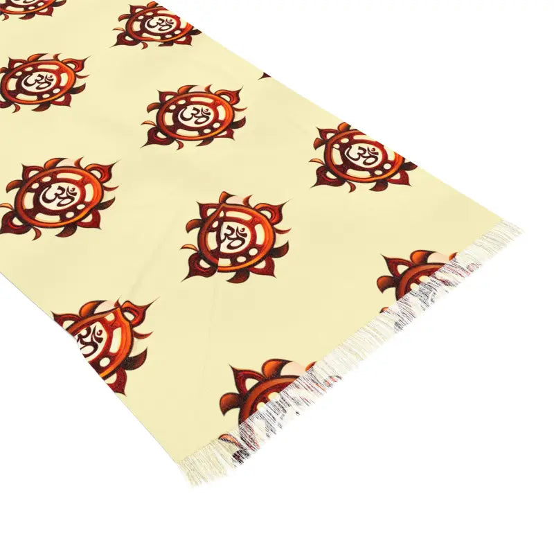 Aum Pattern Scarf - Spiritual Polyester Design - DipaliZ