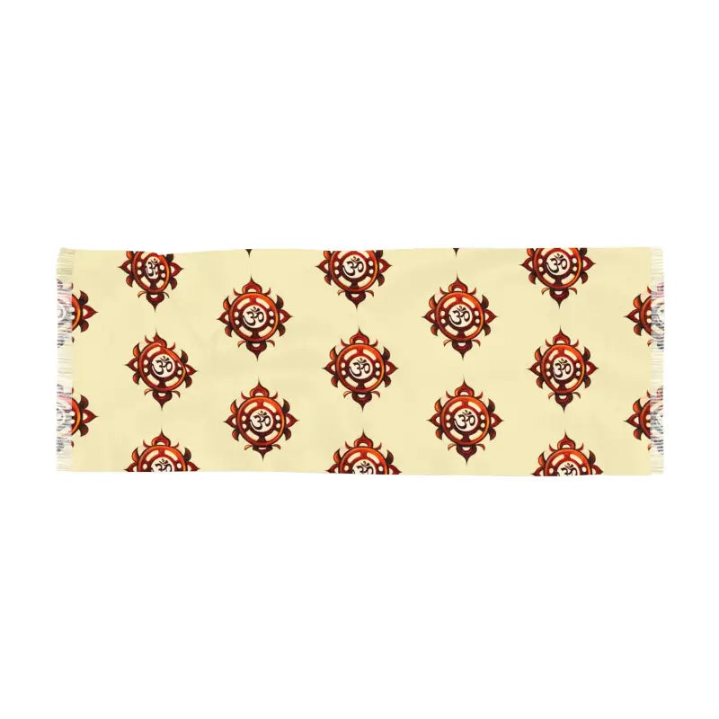 Aum Pattern Scarf - Spiritual Polyester Design - DipaliZ