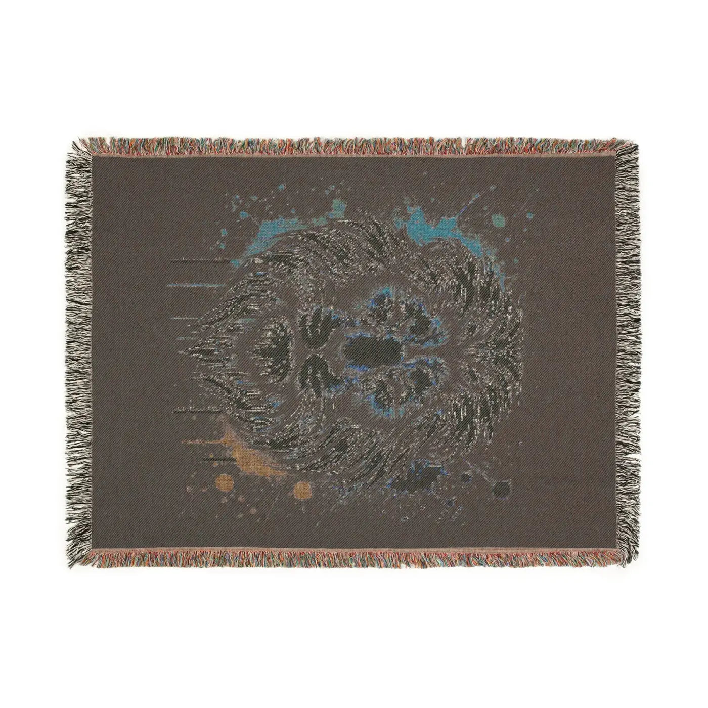 Colorful Lion Woven Blanket - Cozy Warmth and Style - DipaliZ