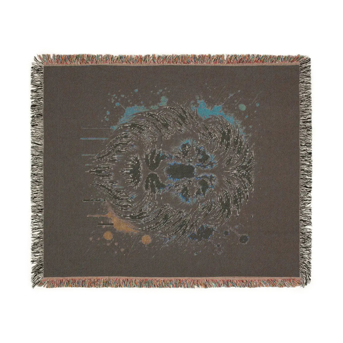 Colorful Lion Woven Blanket - Cozy Warmth and Style - DipaliZ