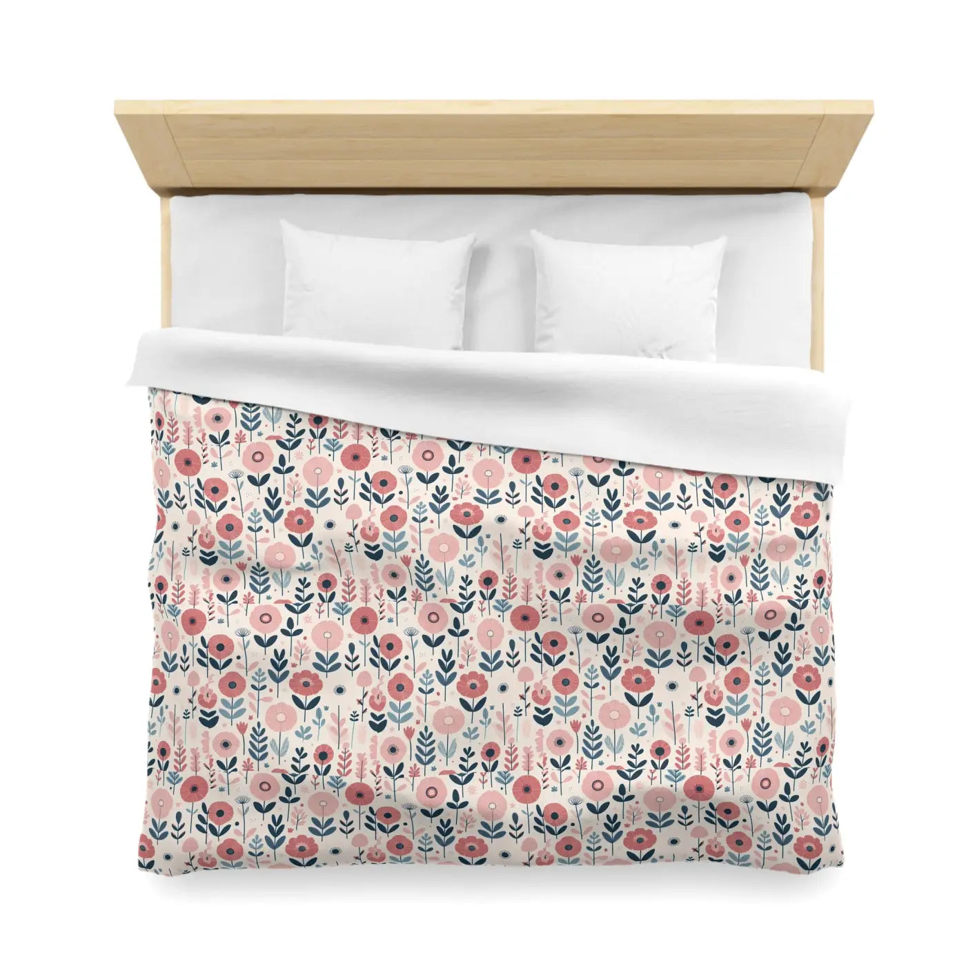 Floral Microfiber Duvet Cover - Chic Bedroom Retreat - DipaliZ