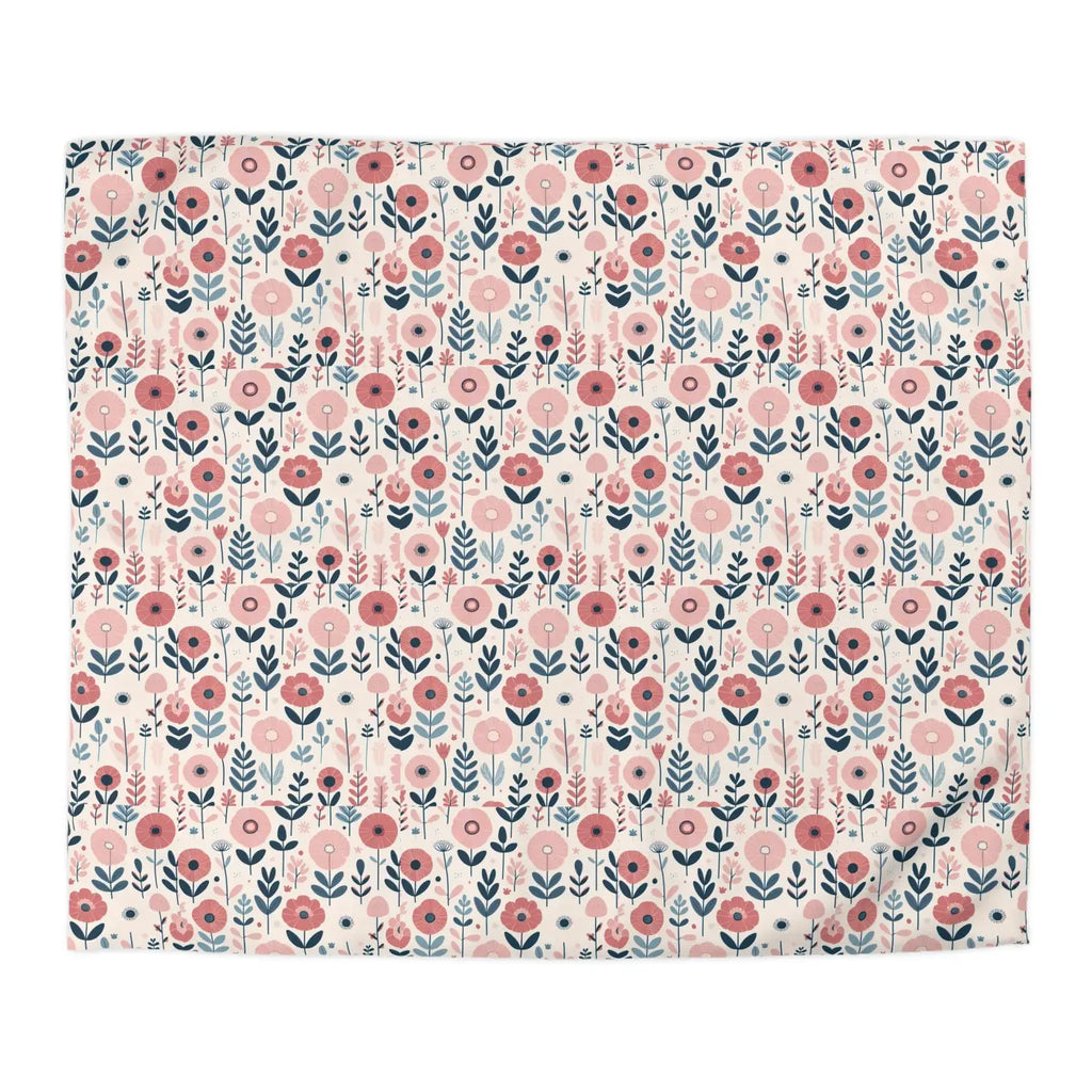 Floral Microfiber Duvet Cover - Chic Bedroom Retreat - DipaliZ