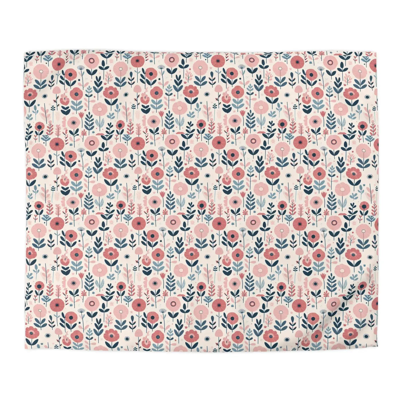 Floral Microfiber Duvet Cover - Chic Bedroom Retreat - DipaliZ