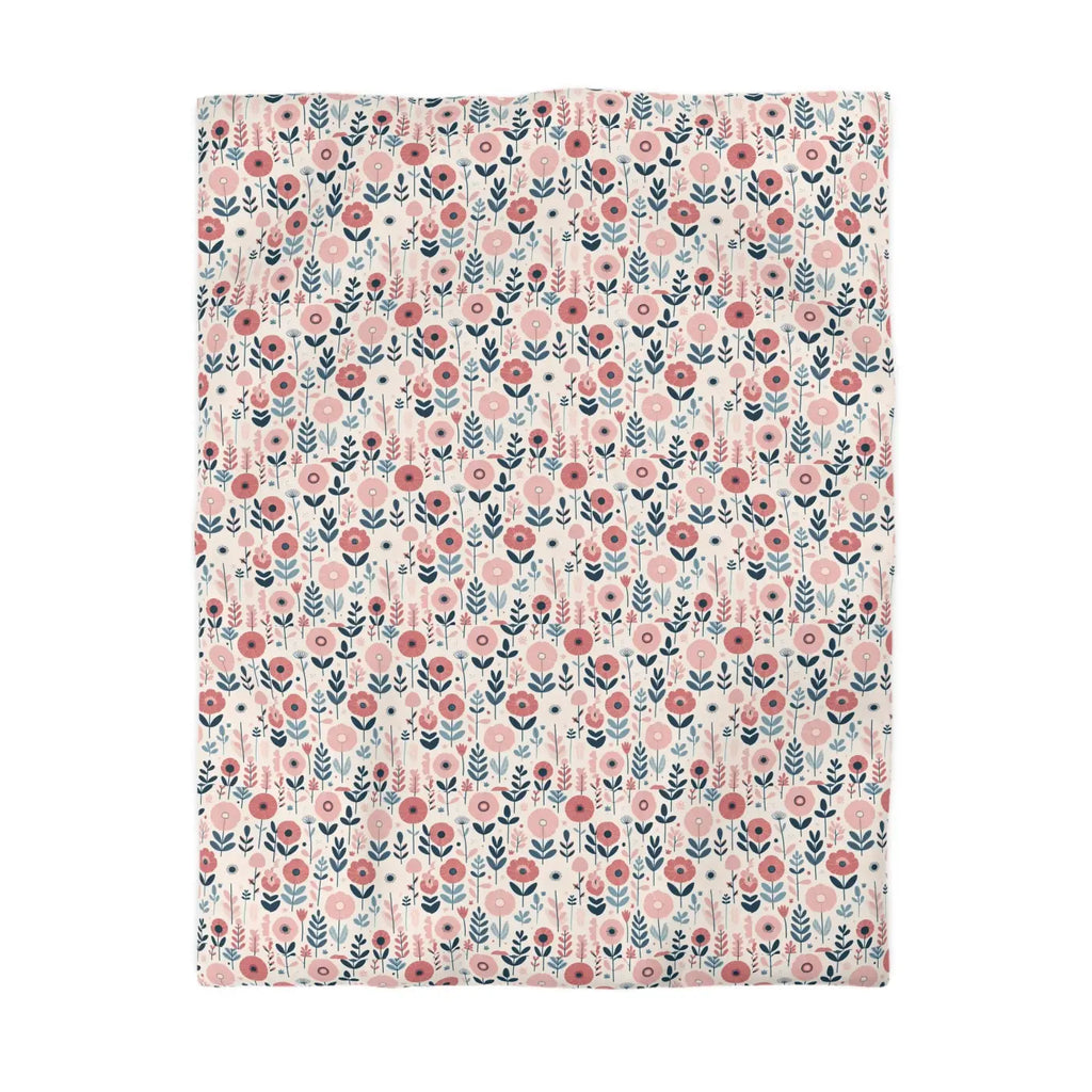 Floral Microfiber Duvet Cover - Chic Bedroom Retreat - DipaliZ