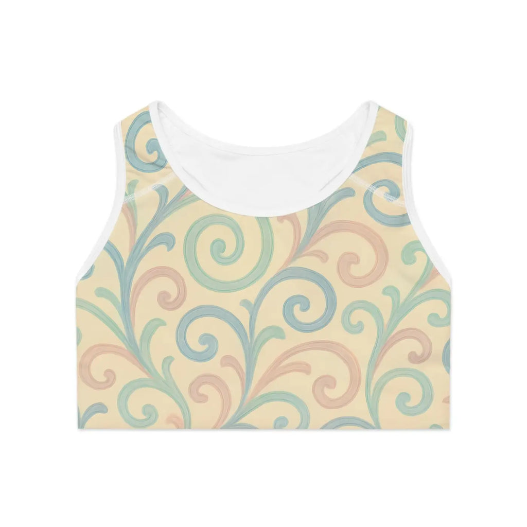 Chic Floral Sports Bra - High Support for Intense Workouts - DipaliZ