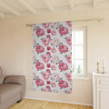 Chic Floral Window Curtain - Vibrant Spring Blooms - DipaliZ
