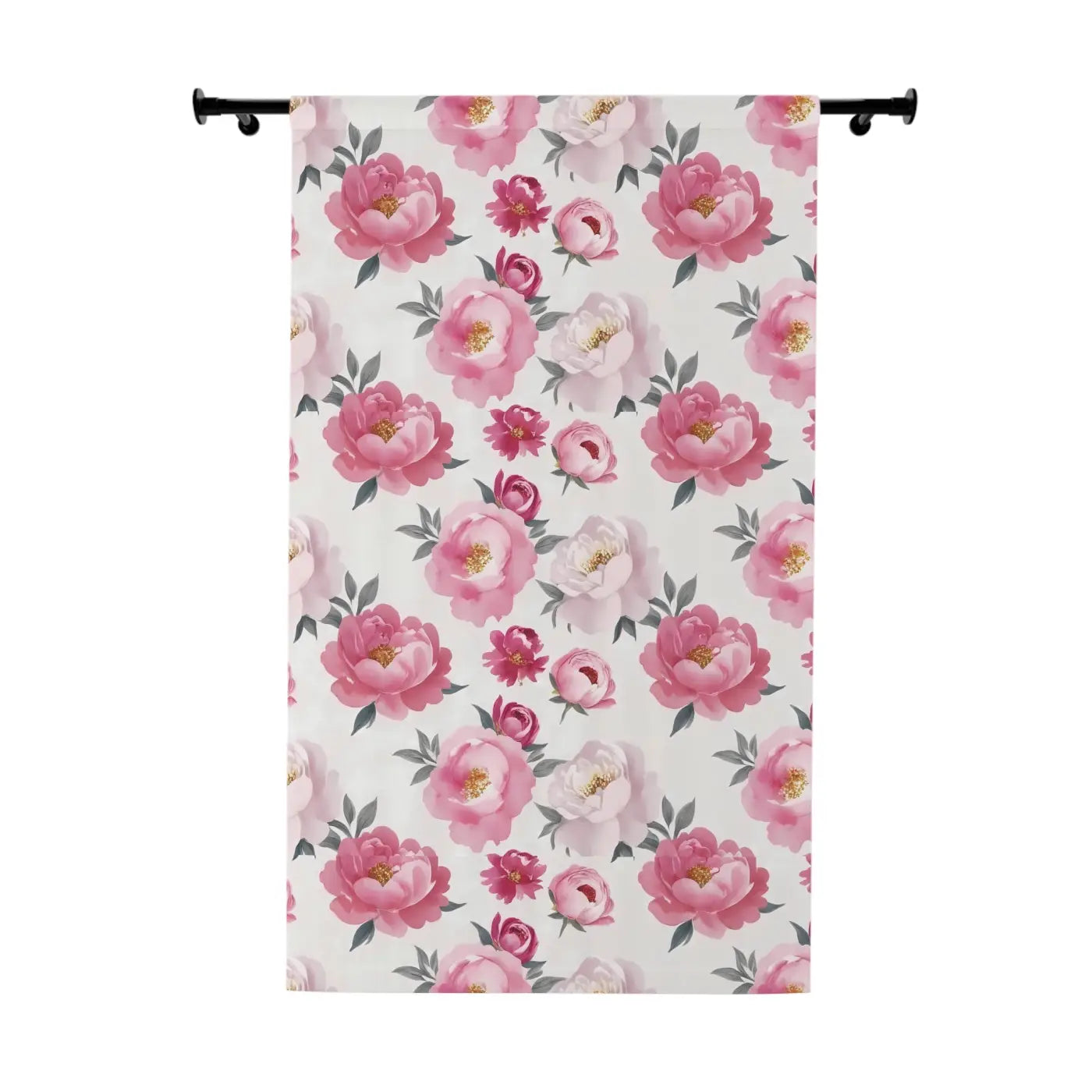Chic Floral Window Curtain - Vibrant Spring Blooms - DipaliZ