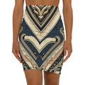 Chic Geometric Pencil Skirt - Stylish Office and Evening Wear - DipaliZ