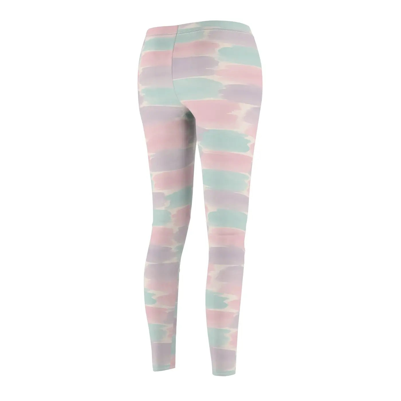 Chic Pastel Brushstroke Leggings - Trendy Activewear - DipaliZ