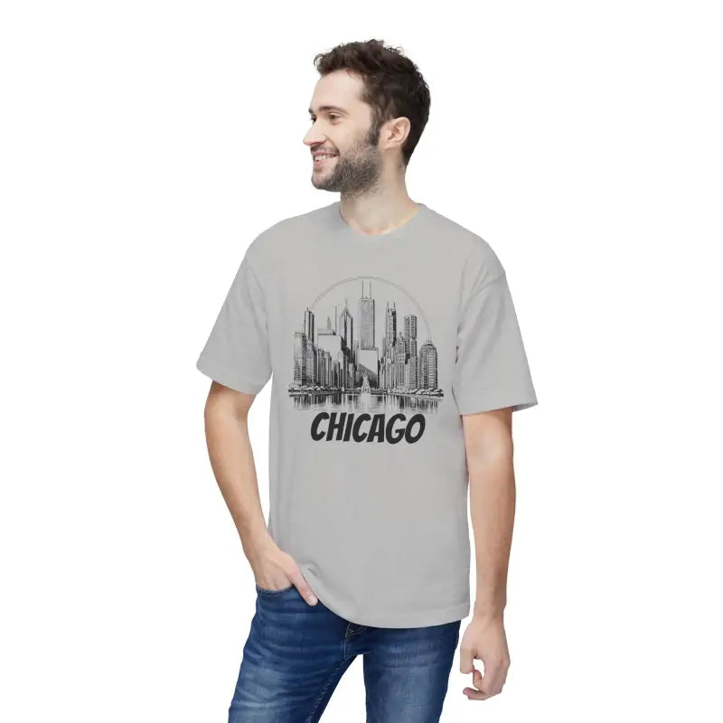 Chicago City Skyline Cotton Tee - Urban Style Statement - DipaliZ