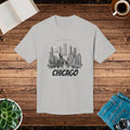 Chicago City Skyline Cotton Tee - Urban Style Statement - DipaliZ