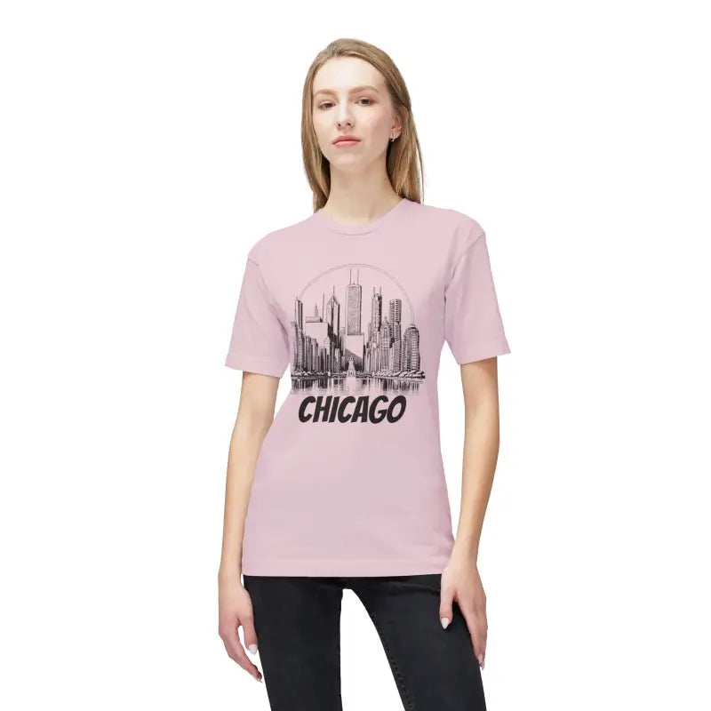 Chicago City Skyline Cotton Tee - Urban Style Statement - DipaliZ
