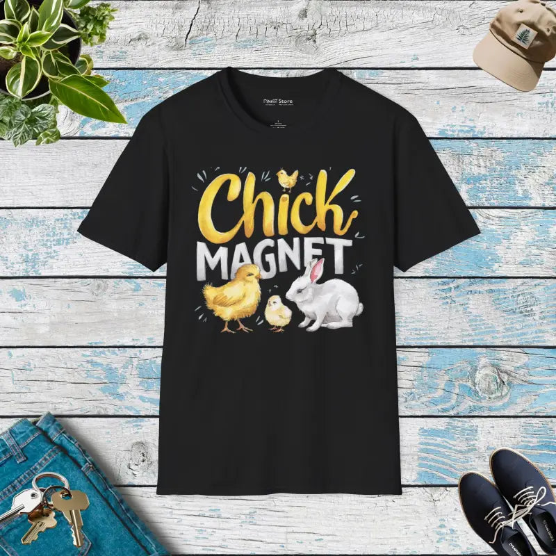 Easter Chick Magnet Tee - Unisex Softstyle Comfort - DipaliZ
