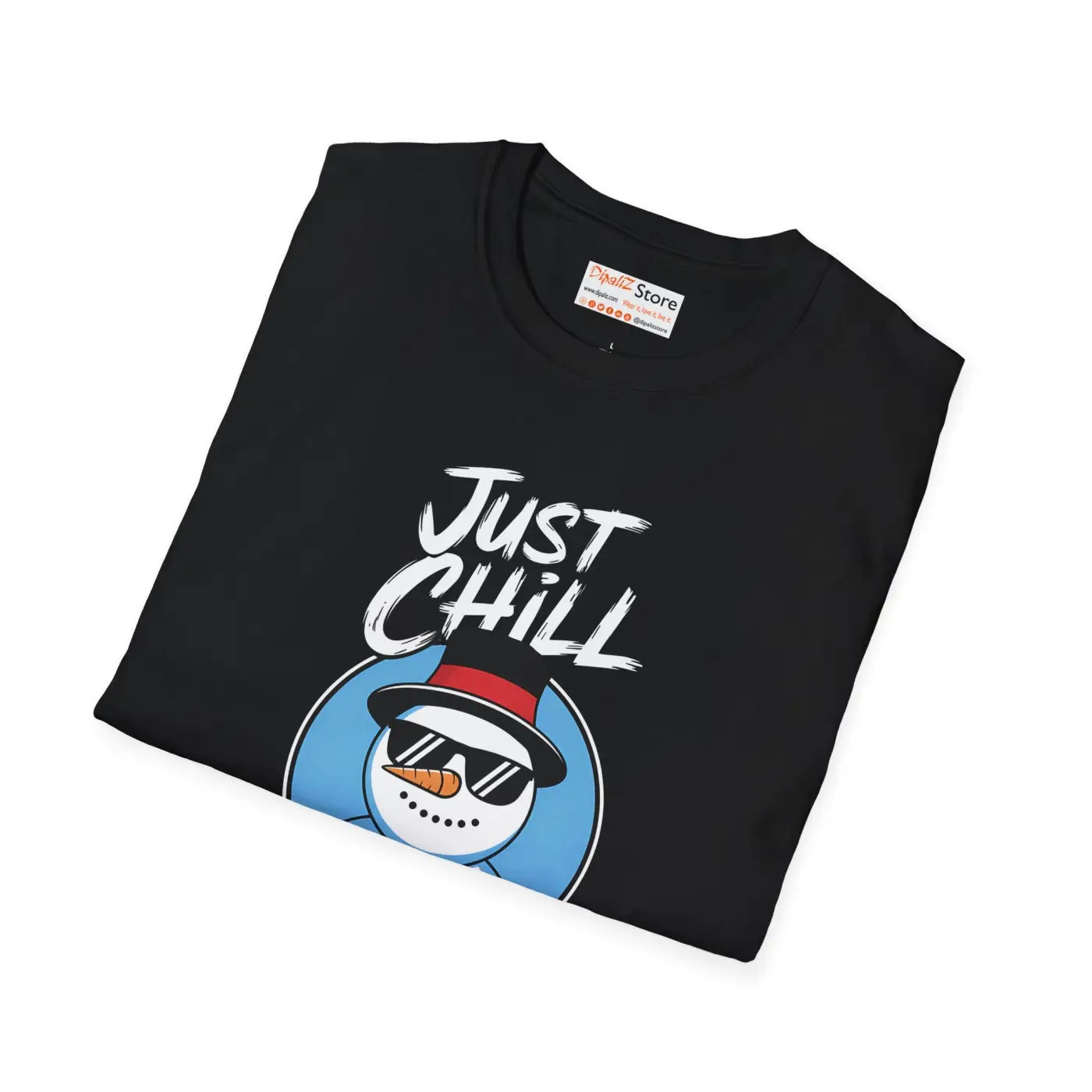 Chill Snowman T-Shirt - Softstyle Unisex Quirky Style - DipaliZ
