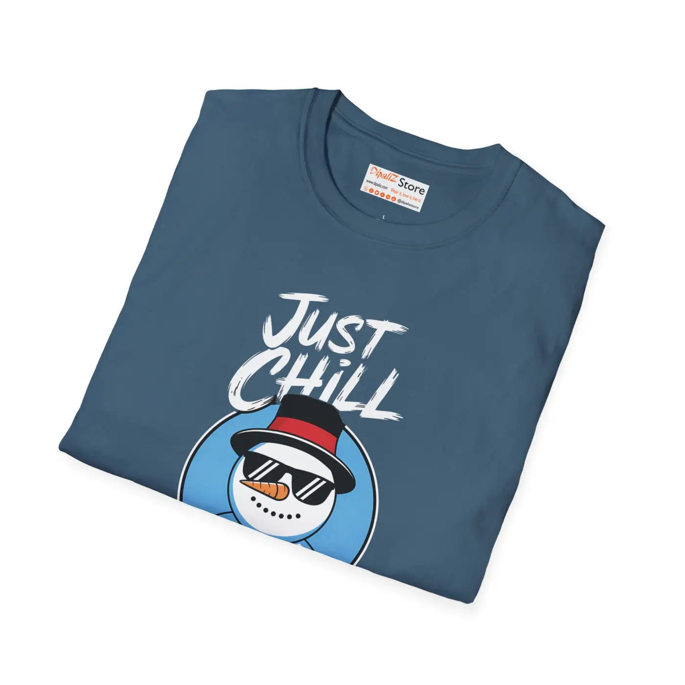 Chill Snowman T-Shirt - Softstyle Unisex Quirky Style - DipaliZ